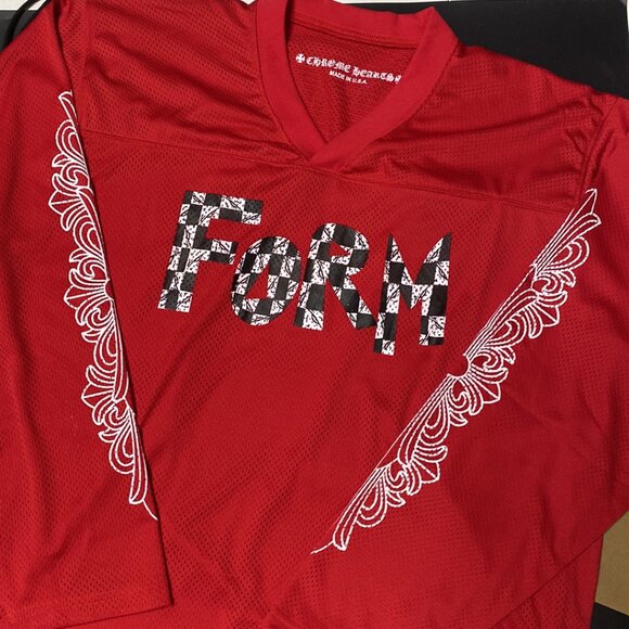 Chrome Hearts Matty Boy Form Long Sleeve Jersey-Red - Picture 2 of 5